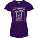Have a Great Trip Magic Mushrooms LSD Hippy Womens Petite Cut T-Shirt Purple