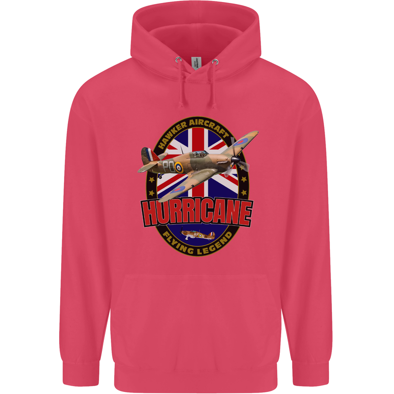 Hawker Hurricane Flying Legend Childrens Kids Hoodie Heliconia