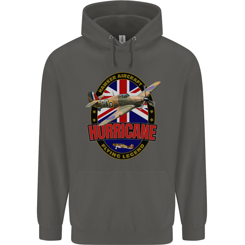 Hawker Hurricane Flying Legend Childrens Kids Hoodie Storm Grey