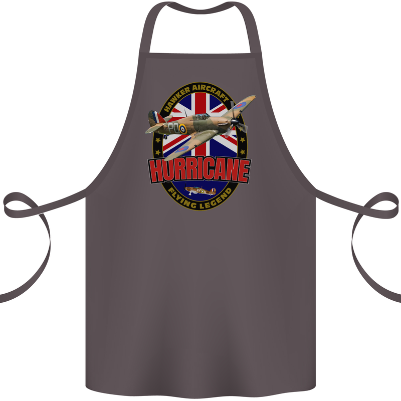 Hawker Hurricane Flying Legend Cotton Apron 100% Organic Dark Grey
