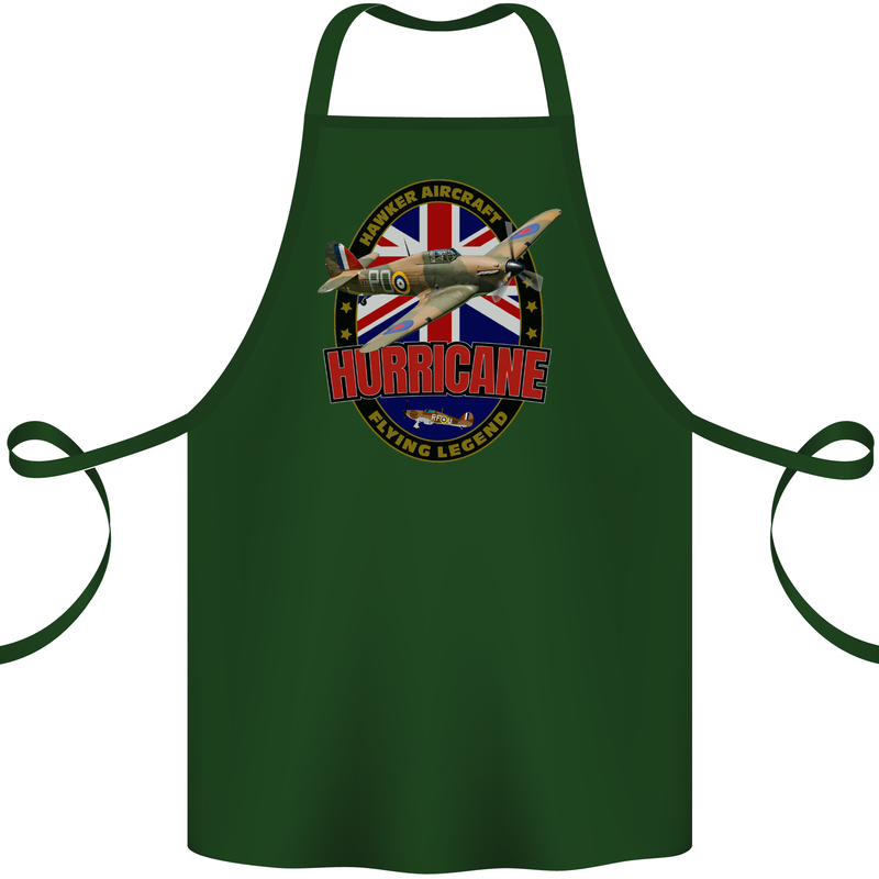 Hawker Hurricane Flying Legend Cotton Apron 100% Organic Forest Green