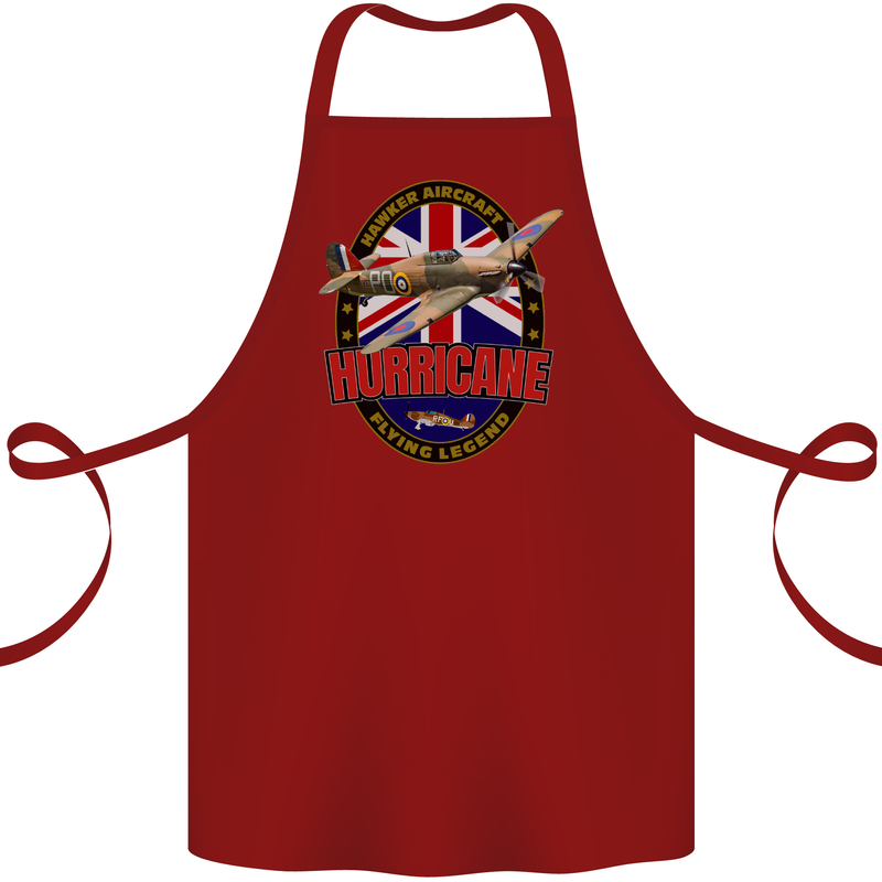 Hawker Hurricane Flying Legend Cotton Apron 100% Organic Maroon