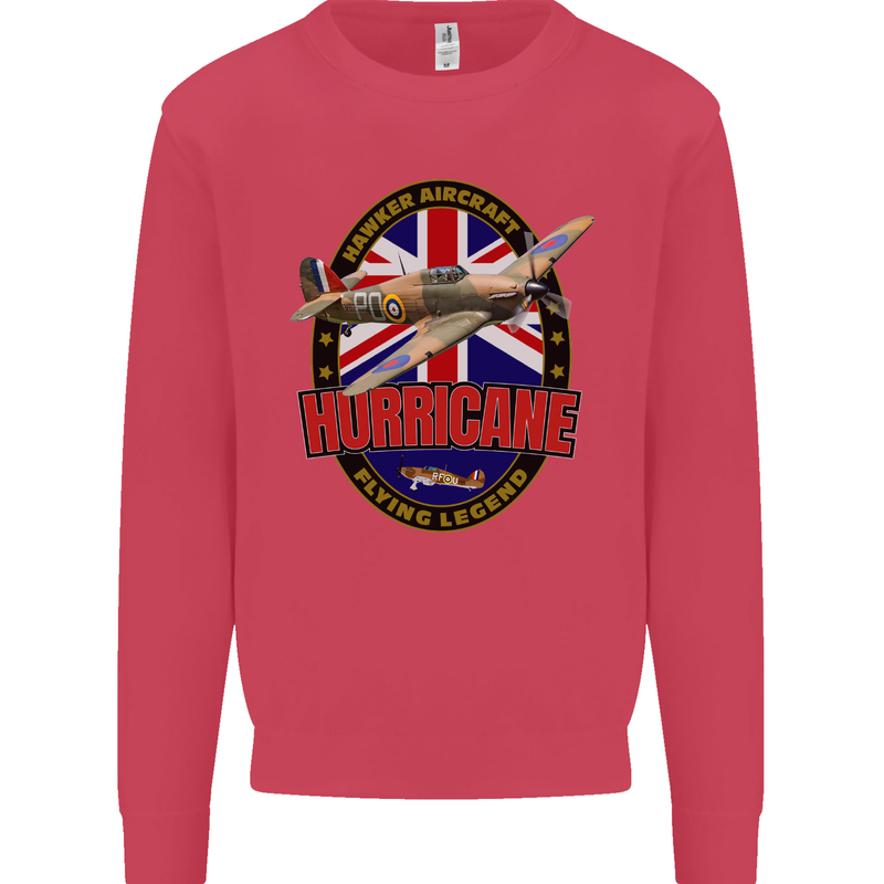 Hawker Hurricane Flying Legend Kids Sweatshirt Jumper Heliconia