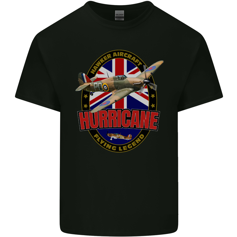 Hawker Hurricane Flying Legend Kids T-Shirt Childrens Black