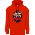 Hawker Hurricane Flying Legend Mens 80% Cotton Hoodie Bright Red