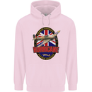 Hawker Hurricane Flying Legend Mens 80% Cotton Hoodie Light Pink