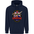Hawker Hurricane Flying Legend Mens 80% Cotton Hoodie Navy Blue