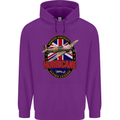 Hawker Hurricane Flying Legend Mens 80% Cotton Hoodie Purple
