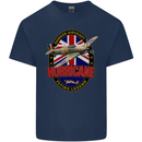 Hawker Hurricane Flying Legend Mens Cotton T-Shirt Tee Top Navy Blue