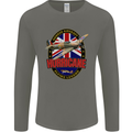 Hawker Hurricane Flying Legend Mens Long Sleeve T-Shirt Charcoal