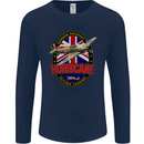 Hawker Hurricane Flying Legend Mens Long Sleeve T-Shirt Navy Blue