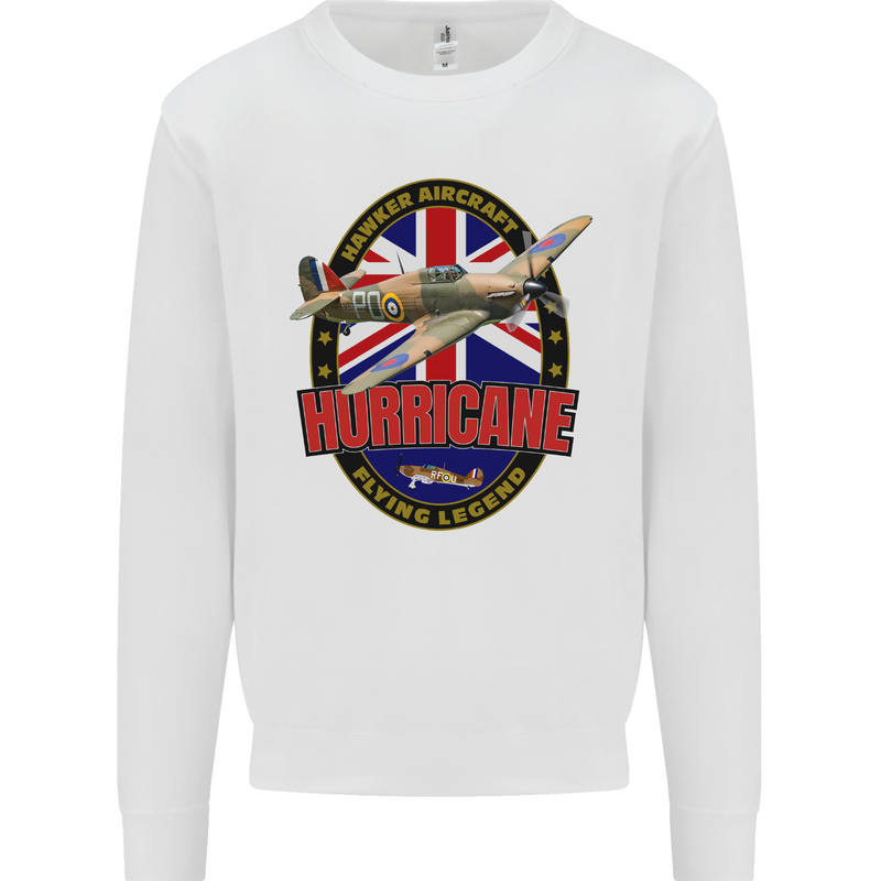 Hawker Hurricane Flying Legend Mens Sweatshirt Jumper White