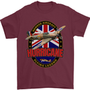 Hawker Hurricane Flying Legend Mens T-Shirt Cotton Gildan Maroon