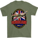 Hawker Hurricane Flying Legend Mens T-Shirt Cotton Gildan Military Green