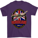 Hawker Hurricane Flying Legend Mens T-Shirt Cotton Gildan Purple