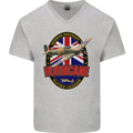 Hawker Hurricane Flying Legend Mens V-Neck Cotton T-Shirt Sports Grey