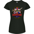 Hawker Hurricane Flying Legend Womens Petite Cut T-Shirt Black