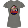 Hawker Hurricane Flying Legend Womens Petite Cut T-Shirt Charcoal