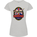 Hawker Hurricane Flying Legend Womens Petite Cut T-Shirt Sports Grey