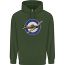 Hawker Hurricane With RAF Ensign Childrens Kids Hoodie Forest Green
