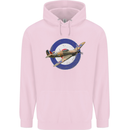 Hawker Hurricane With RAF Ensign Childrens Kids Hoodie Light Pink