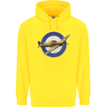Hawker Hurricane With RAF Ensign Childrens Kids Hoodie Yellow