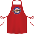 Hawker Hurricane With RAF Ensign Cotton Apron 100% Organic Red