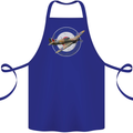 Hawker Hurricane With RAF Ensign Cotton Apron 100% Organic Royal Blue