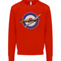 Hawker Hurricane With RAF Ensign Kids Sweatshirt Jumper Bright Red