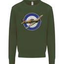 Hawker Hurricane With RAF Ensign Kids Sweatshirt Jumper Forest Green