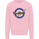 Hawker Hurricane With RAF Ensign Kids Sweatshirt Jumper Light Pink