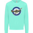 Hawker Hurricane With RAF Ensign Kids Sweatshirt Jumper Peppermint