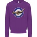 Hawker Hurricane With RAF Ensign Kids Sweatshirt Jumper Purple