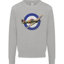 Hawker Hurricane With RAF Ensign Kids Sweatshirt Jumper Sports Grey