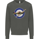 Hawker Hurricane With RAF Ensign Kids Sweatshirt Jumper Storm Grey
