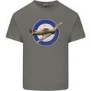 Hawker Hurricane With RAF Ensign Kids T-Shirt Childrens Charcoal