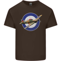 Hawker Hurricane With RAF Ensign Kids T-Shirt Childrens Chocolate