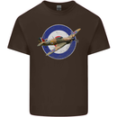 Hawker Hurricane With RAF Ensign Kids T-Shirt Childrens Chocolate