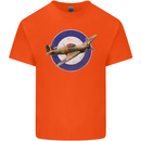 Hawker Hurricane With RAF Ensign Kids T-Shirt Childrens Orange