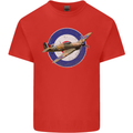 Hawker Hurricane With RAF Ensign Kids T-Shirt Childrens Red