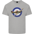 Hawker Hurricane With RAF Ensign Kids T-Shirt Childrens Sports Grey