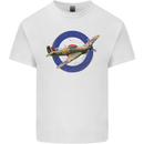 Hawker Hurricane With RAF Ensign Kids T-Shirt Childrens White