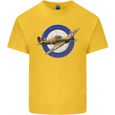Hawker Hurricane With RAF Ensign Kids T-Shirt Childrens Yellow