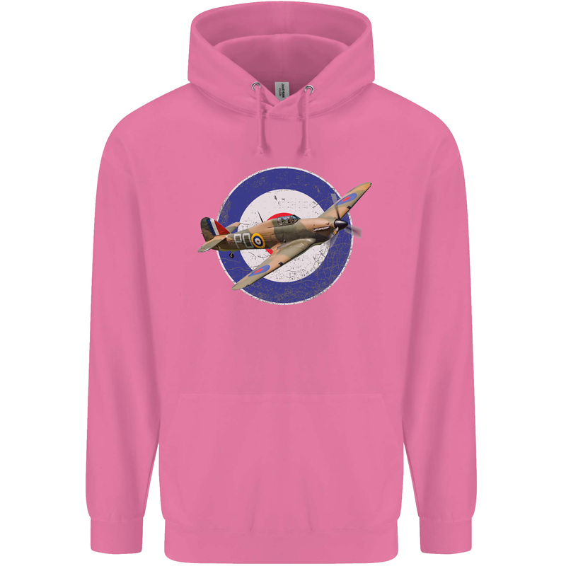 Hawker Hurricane With RAF Ensign Mens 80% Cotton Hoodie Azelea
