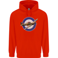 Hawker Hurricane With RAF Ensign Mens 80% Cotton Hoodie Bright Red