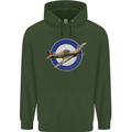 Hawker Hurricane With RAF Ensign Mens 80% Cotton Hoodie Forest Green