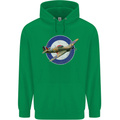Hawker Hurricane With RAF Ensign Mens 80% Cotton Hoodie Irish Green