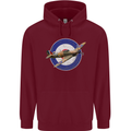 Hawker Hurricane With RAF Ensign Mens 80% Cotton Hoodie Maroon