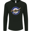 Hawker Hurricane With RAF Ensign Mens Long Sleeve T-Shirt Black
