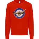 Hawker Hurricane With RAF Ensign Mens Sweatshirt Jumper Bright Red